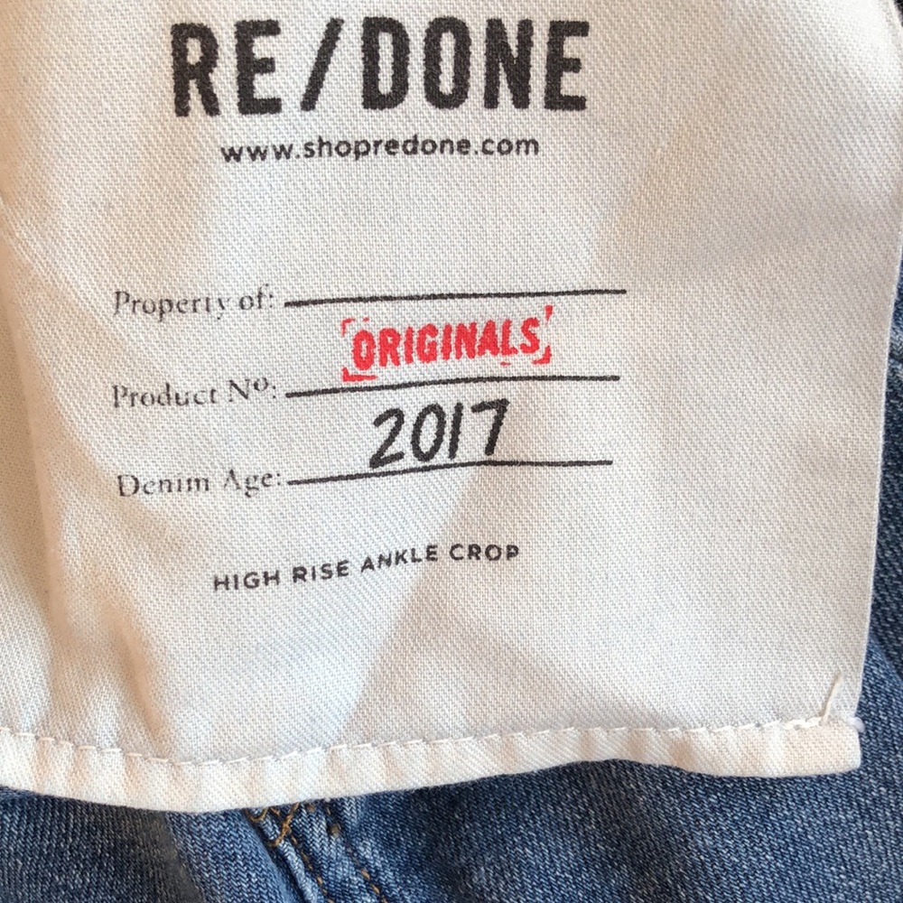 COPY - RE/DONE High Rise Ankle Crop Jeans - Picture 8 of 15